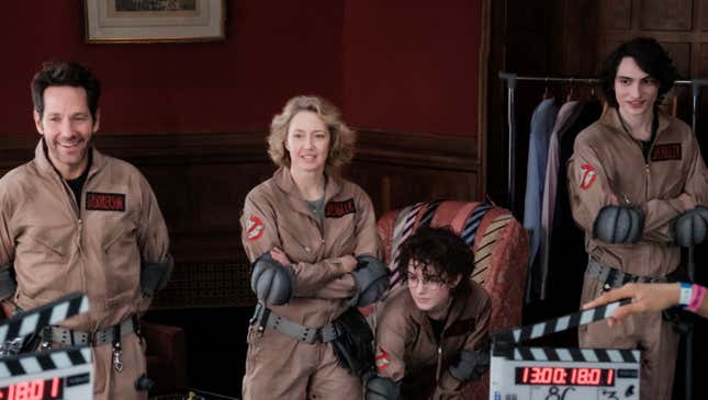 Image for article titled Ghostbusters: Frozen Empire&#39;s Director Talks Franchise Evolution, Missing Family Members, and More