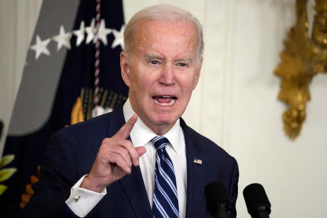 President Joe Biden speaks at an event to celebrate Black History Month, Monday, Feb. 27, 2023, in the East Room of the White House in Washington. Biden is aiming to use the leadup to the release of his proposed budget next week to sketch a dire picture of what could happen to U.S. health care if congressional Republicans have their way with federal spending.