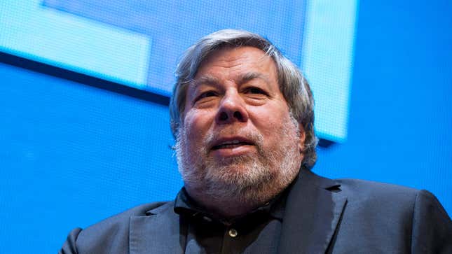 Wozniak, 2017 yılında bir etkinlikte çekilmiş bir fotoğraf.