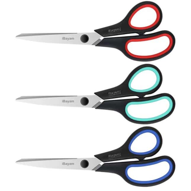 Image for article titled 3-Pack 8&quot; Heavy Duty Scissors with Ultra Sharp Blades and Comfort Grip Handles, Now 20% Off