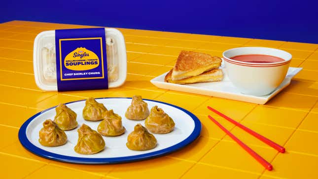 Kraft Singles Souplings, soup dumplings with tomato and grilled cheese flavor