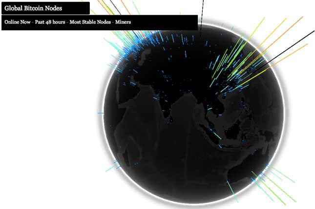 The number of Chinese nodes in the bitcoin network is on the rise.