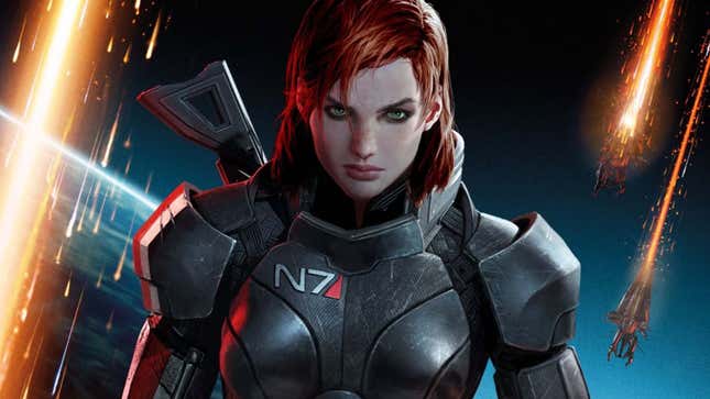 Η εικόνα δείχνει τον Shepard από το Mass Effect 3. 