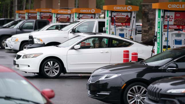 Motorists refuel at a Circle K gas station in Fayetteville, NC 