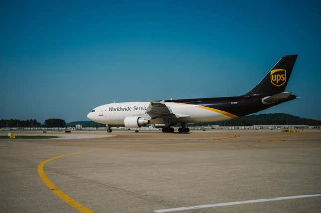 A UPS plane