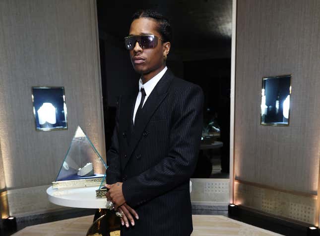 A$AP Rocky attends as Tiffany &amp; Co. celebrates the debut of the Tiffany Titan by Pharrell Williams Collection at Tiffany &amp; Co. Landmark on May 02, 2024 in New York City.