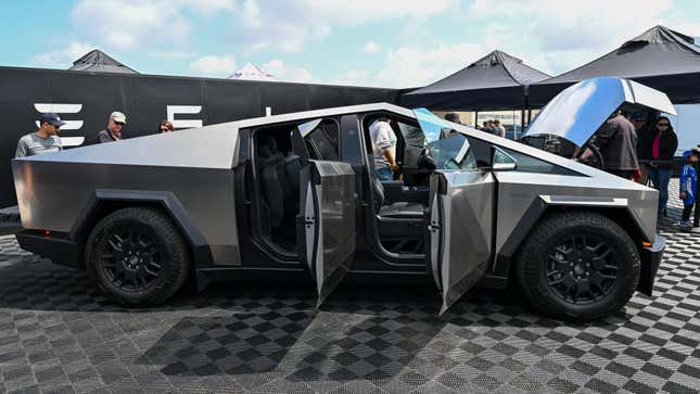 A view of Tesla Cybertruck at Electrify Expo San Francisco, the largest electric vehicles (EV) event in North America is held in Alameda, California, United States on August 24, 2024. 