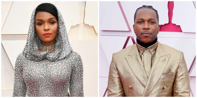 Janelle Monáe attends the 92nd Annual Academy Awards on February 09, 2020; Leslie Odom Jr. attends the 93rd Annual Academy Awards on April 25, 2021.