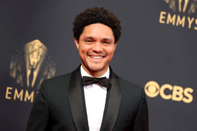 Trevor Noah attends the 73rd Primetime Emmy Awards at L.A. LIVE on September 19, 2021 in Los Angeles, California. (Photo by Rich Fury/Getty Images)e an image caption