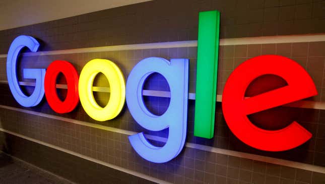 The logo of Google LLC is seen at the Google Store Chelsea in New York City, U.S., January 20, 2023