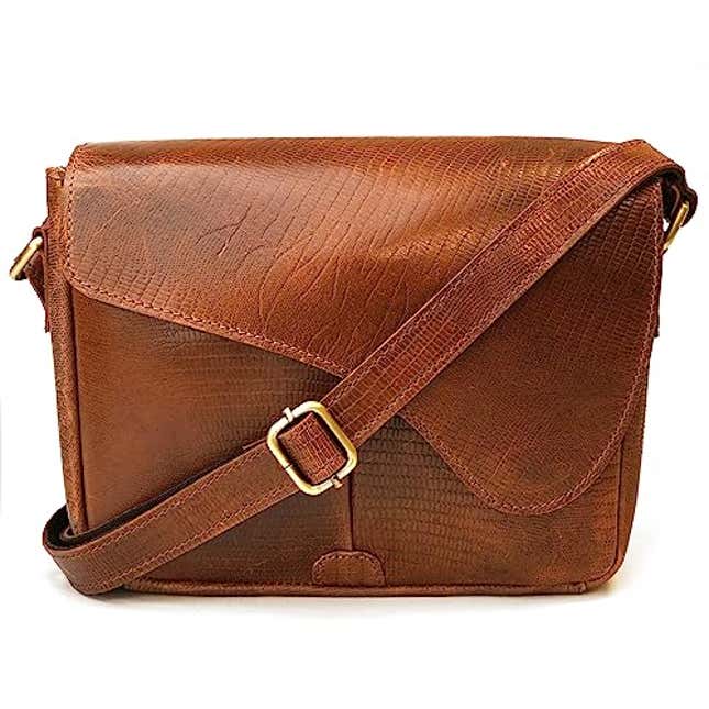 LUXEORIA Leather Messenger Bag for Men & Women, Now 63.09% Off