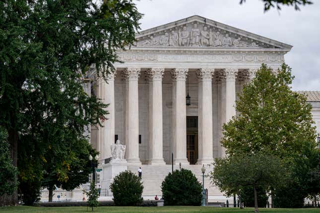 FILE - The Supreme Court is seen in Washington, Sept. 25, 2023. The new term of the high court begins next Monday, Oct. 2. The Supreme Court, which begins its new term on Monday, is awash in ritual. So it’s no surprise that the lawyers have a few regular, if occasionally eccentric, observances of their own. (AP Photo/J. Scott Applewhite, File)