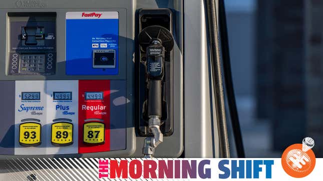 A photo of a filling pump at a gas station in the U.S.