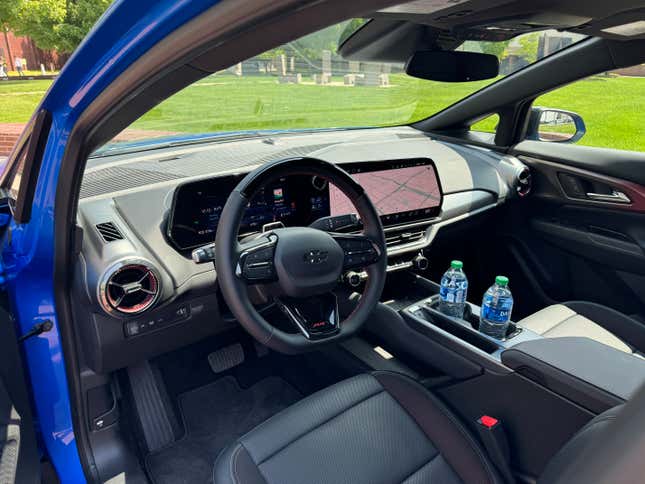 Interior of a blue 2024 Chevrolet Equinox EV