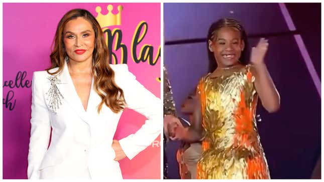 Tina Knowles, left; Rumi Carter.