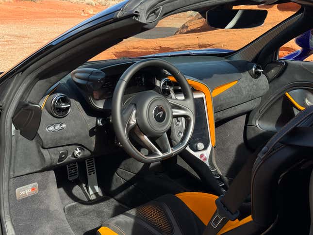 Interior of a McLaren 750S Spider