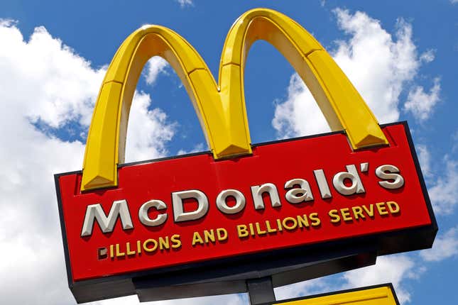 FILE - The sign outside a McDonald&#39;s restaurant is shown in Pittsburgh, June 25, 2019. A federal judge in Texas has blocked a new rule by the National Labor Relations Board that would have made it easier for millions of workers to form unions at big companies.The rule, which was due to go into effect Monday, March 11, 2024, would have set new standards for determining when two companies should be considered “joint employers” in labor negotiations. Under the current NLRB rule, which was passed by a Republican-dominated board in 2020, a company like McDonald’s isn’t considered a joint employer of most of its workers since they are directly employed by franchisees. (AP Photo/Gene J. Puskar, File)