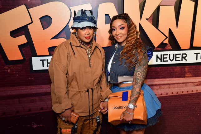 ATLANTA, GEORGIA - MARCH 20: Da Brat and Jesseca Harris-Dupart attend Hulu’s “Freaknik: The Wildest Party Never Told” Atlanta Screening at The Bank Event Center on March 20, 2024 in Atlanta, Georgia.
