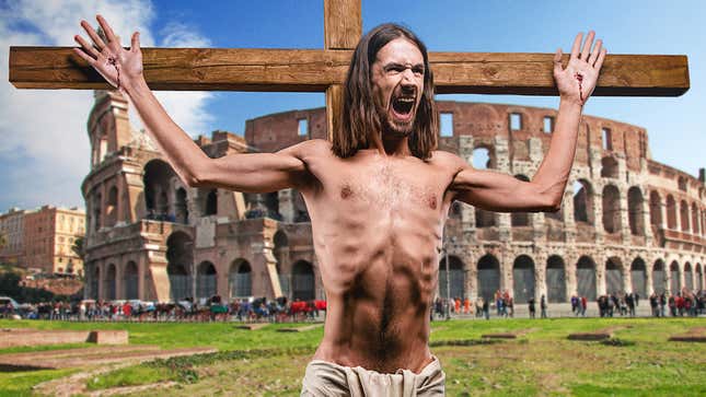 Image for article titled Man Being Crucified By Romans Keeps Arrogantly Comparing His Plight To Jesus
