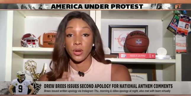 Image for article titled Well, This Is Awkward: Maria Taylor&#39;s New Football Night in America Co-Host Is the Same Dude She Ripped for His National Anthem Comments