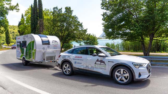 Image for article titled This Camper Has A Clever Solution To The Problem Of Towing Trailers With An EV