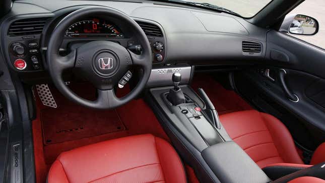 The interior of the honda s2000