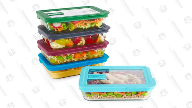 Pyrex 10-Pc Single Rectangular Glass Food Storage Container | $55 | Amazon
