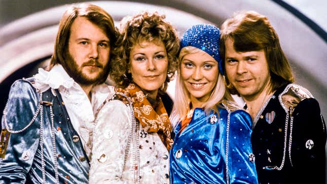 A photo of the pop band ABBA. 