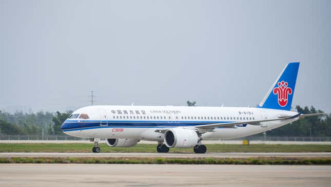 Ein Flugzeug der China Southern Airlines