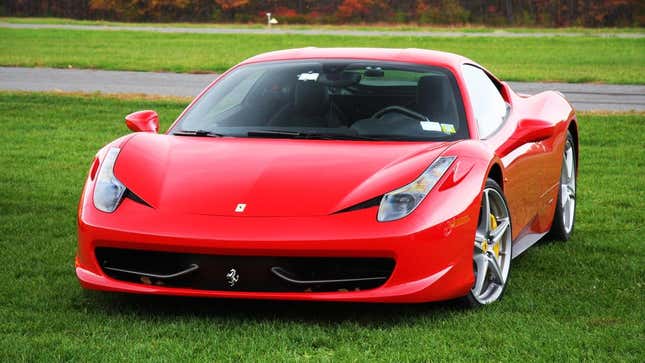 A red Ferrari 458 Italia