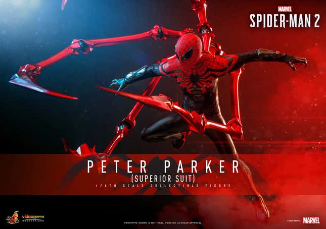 Image for article titled Hot Toys&#39; Latest Spider-Man 2 Figure Is Literally Superior