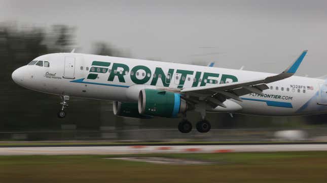 A Frontier Airlines plane