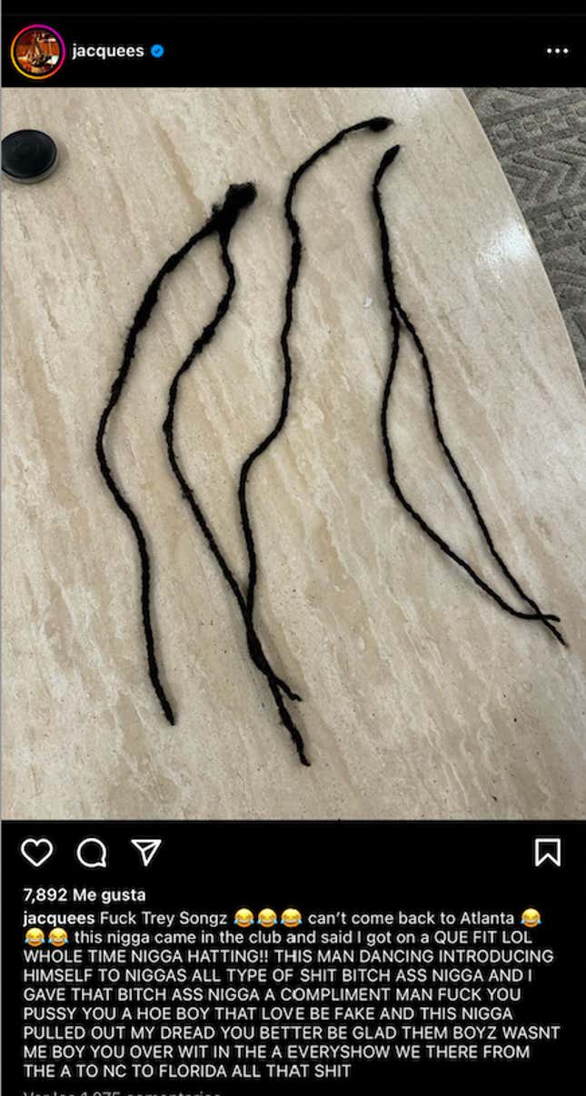Image for article titled Our R&amp;B Faves Trey Songz and Jacquees Allegedly Fought, And Guess Who Lost a Dreadlock?