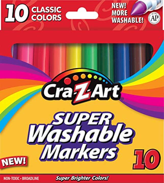 Cra-Z-Art Classic Washable Broadline Markers, Now 57% Off