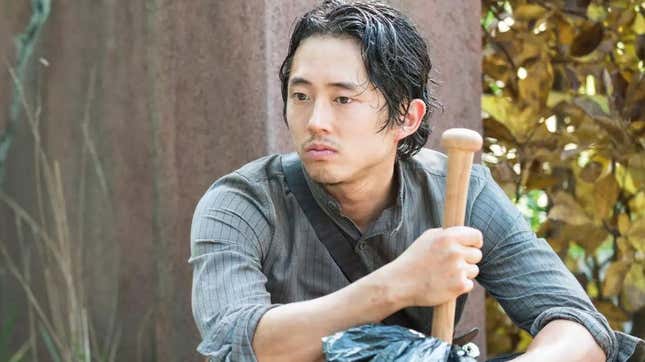 Steven Yeun como Glenn em The Walking Dead da AMC.