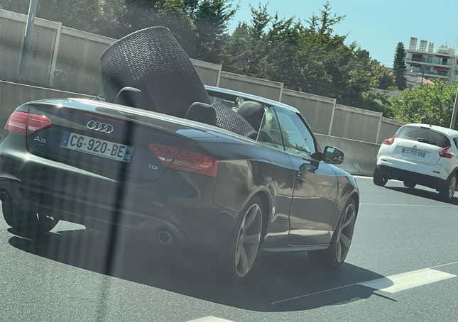 Audi A5 with baskets