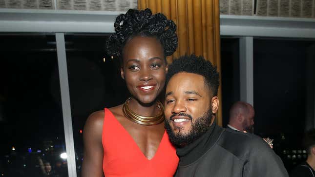 Lupita Nyong’o and director Ryan Coogler attend the Danai x One x Love Our Girls celebration on February 12, 2018.