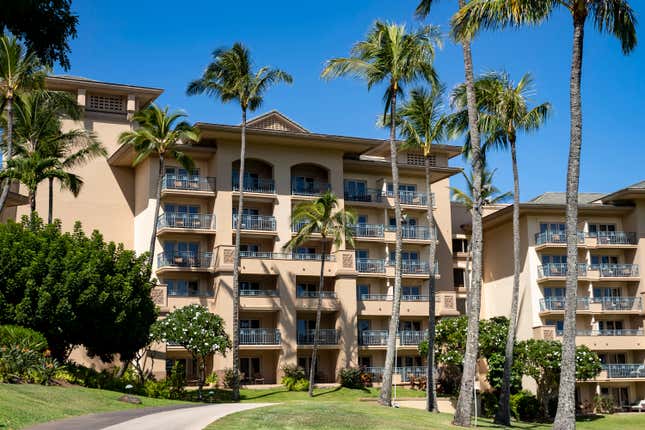 The Ritz-Carlton, Kapalua, is viewed Tuesday, Oct. 3, 2023, in Lahaina, Hawaii. The resort will re-open Sunday, Oct. 8, 2023, as the first phase for tourism returning to West Maui. (AP Photo/Mengshin Lin)