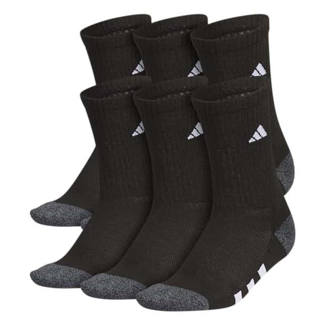 Image for article titled adidas Athletic Cushioned Crew Socks (6 Pairs) for Kids Boys Girls, Now 25% Off