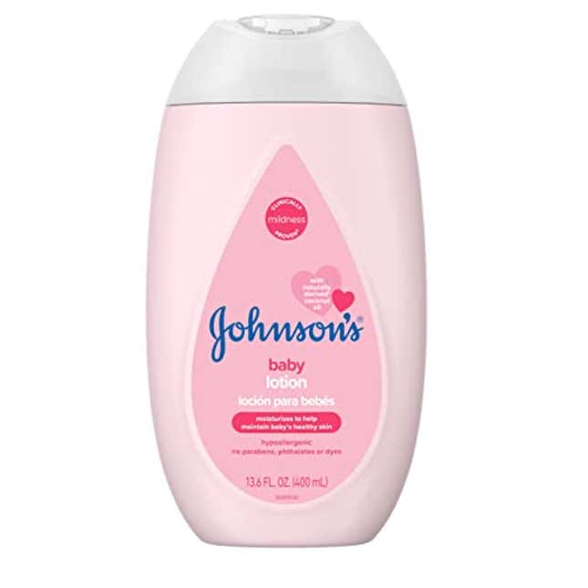 Image for article titled Johnson&#39;s Baby Moisturizing Mild Pink Baby Lotion with Coconut Oil for Delicate Baby Skin, Now 30% Off