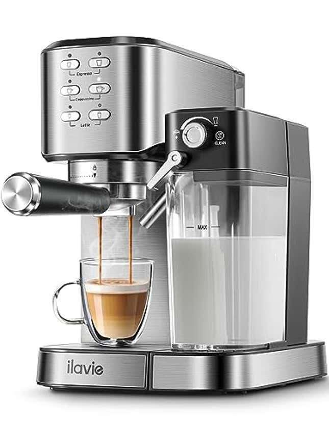 Image for article titled Master the Art of Coffee Making at Home with the ILAVIE 6-in-1 Espresso Coffee Machine, 44% Off