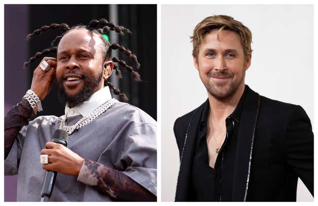 Popcaan (left) and Ryan Gosling (right)