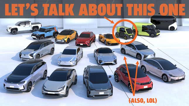 Image for article titled Look At This Strange Little Boxy EV Hiding In Toyota&#39;s New Lineup