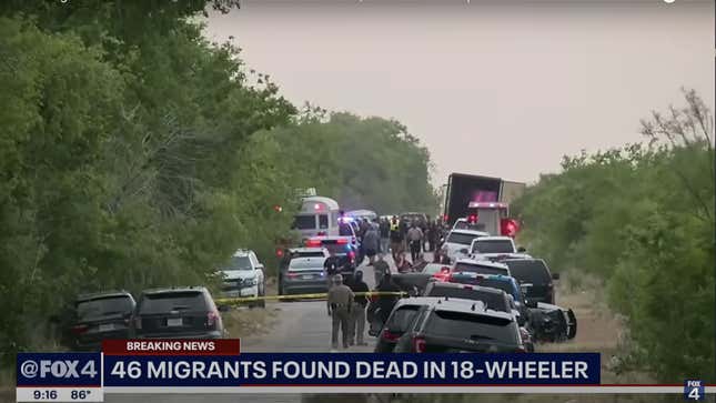 Image for article titled At Least 50 Migrants Found Dead Inside Tractor-Trailer in San Antonio