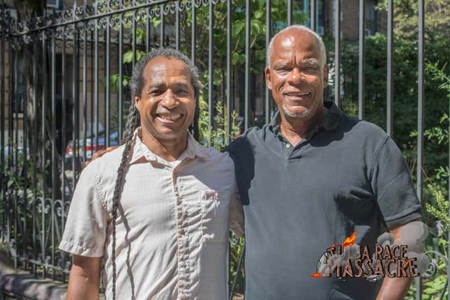 Marco Williams and Stanley Nelson, directors of Tulsa Burning: The 1921 Race Massacre.