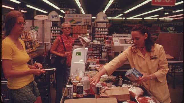 Washington supermarket in 1974