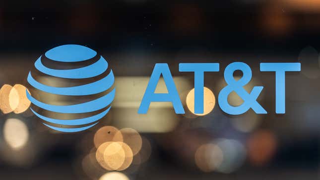 Une photo du logo AT&T .