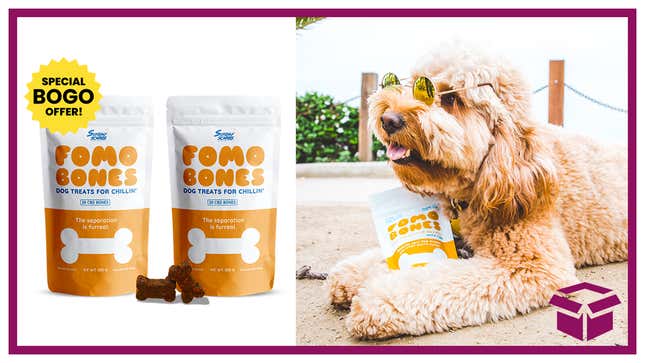 FOMO Bones Soft Calming Dog Treats for Doggy Anxiety, Save $29!