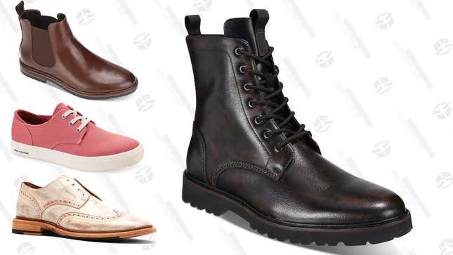 Men’s Kiva Lace-Up Sneakers | $19 | Macy’s
Unlisted Men’s Peyton Chelsea Boots | $34 | Macy’s
INC Men’s Maddox Jack Boots | $41 | Macy’s
Frye Men’s Wingtips | $148 | Macy’s