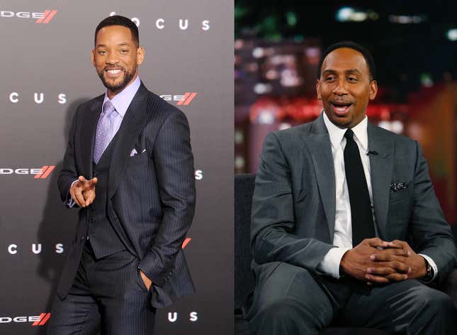 Image for article titled Why Black Folks Are Ignoring Tone-Deaf Stephen A. Smith&#39;s Criticism Of Will Smith&#39;s Return